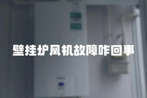 壁挂炉风机故障咋回事