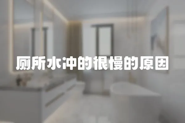 廁所水沖的很慢的原因