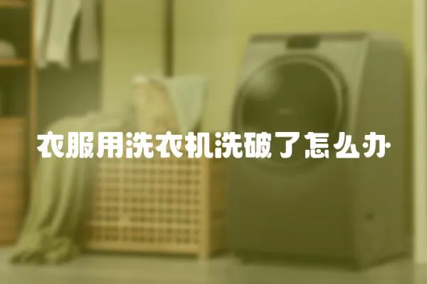 衣服用洗衣機(jī)洗破了怎么辦