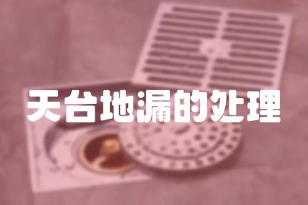 天臺地漏的處理