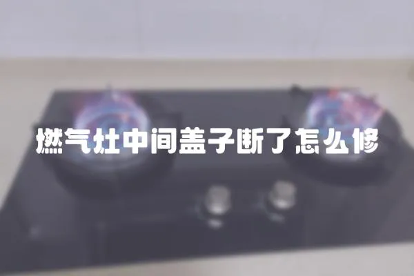 燃气灶中间盖子断了怎么修