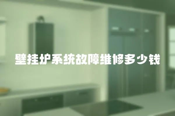 壁掛爐系統(tǒng)故障維修多少錢