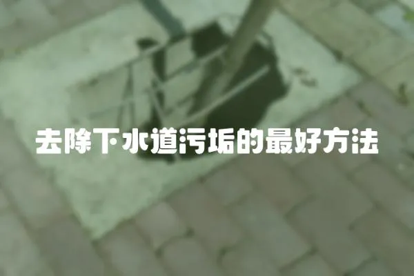 去除下水道污垢的最好方法