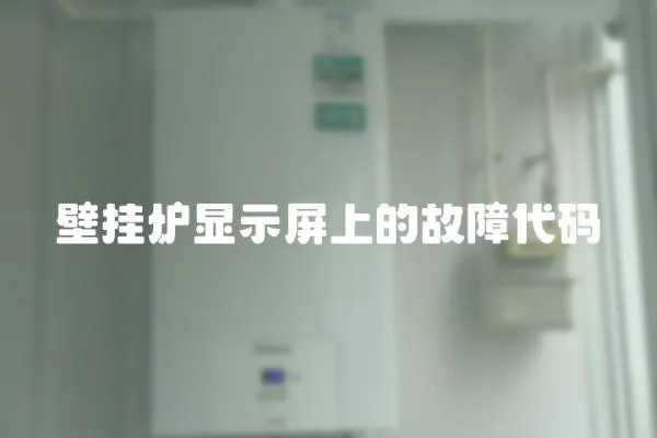 壁掛爐顯示屏上的故障代碼