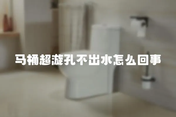 馬桶超漩孔不出水怎么回事