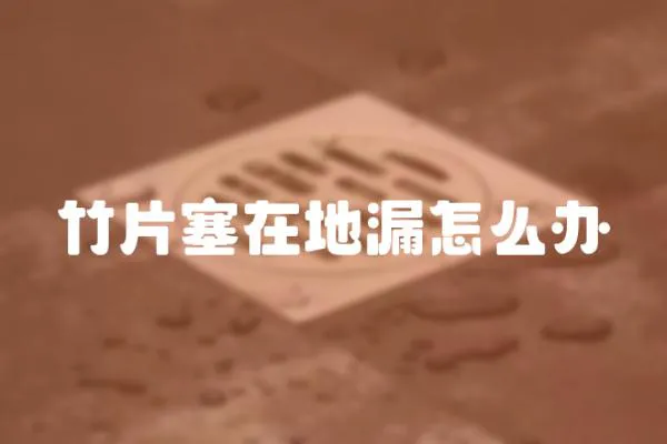 竹片塞在地漏怎么辦