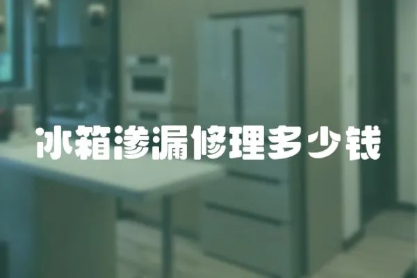 冰箱滲漏修理多少錢
