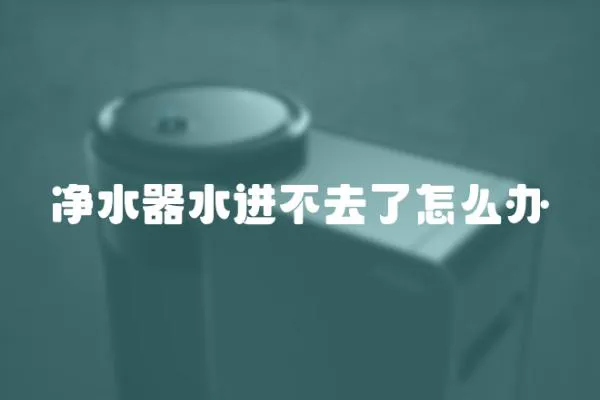 凈水器水進(jìn)不去了怎么辦