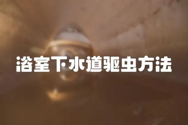 浴室下水道驅(qū)蟲方法