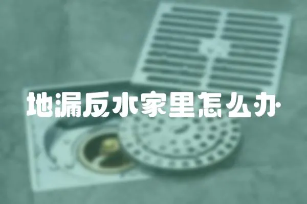 地漏反水家里怎么辦