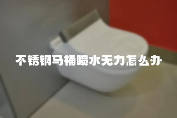 不銹鋼馬桶噴水無力怎么辦