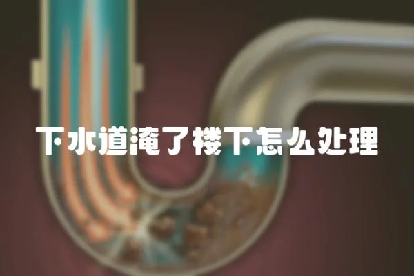 下水道淹了樓下怎么處理