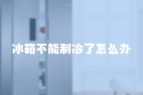 冰箱不能制冷了怎么辦