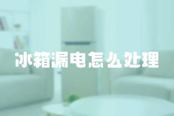 冰箱漏電怎么處理