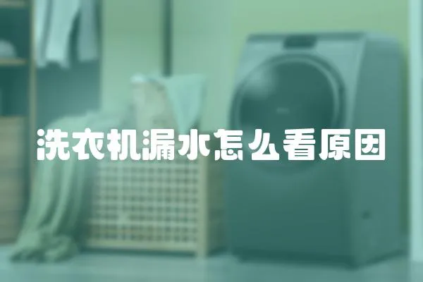 洗衣機(jī)漏水怎么看原因