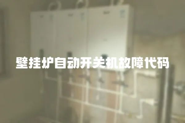 壁掛爐自動開關(guān)機故障代碼