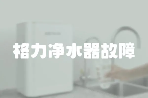 格力凈水器故障
