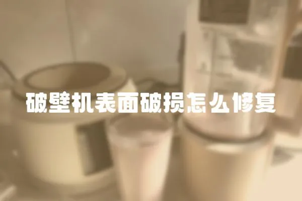 破壁機表面破損怎么修復