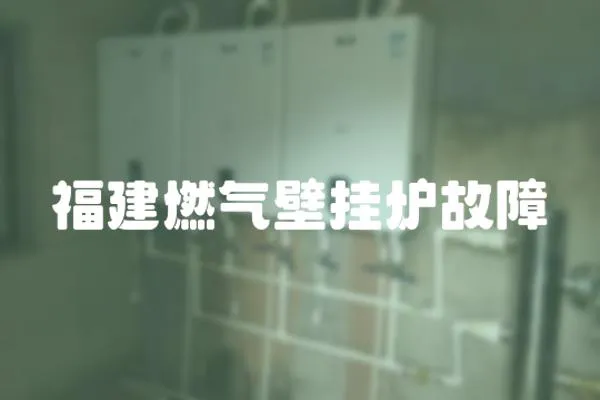 福建燃氣壁掛爐故障