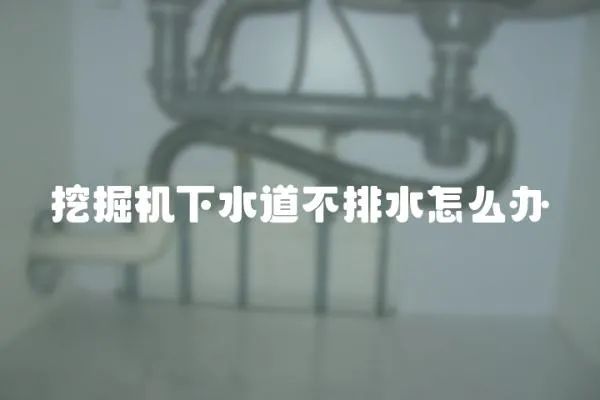 挖掘機(jī)下水道不排水怎么辦