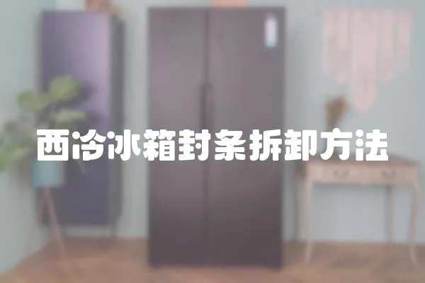 西冷冰箱封条拆卸方法