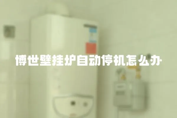 博世壁掛爐自動(dòng)停機(jī)怎么辦