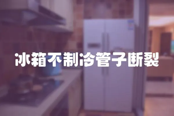 冰箱不制冷管子斷裂