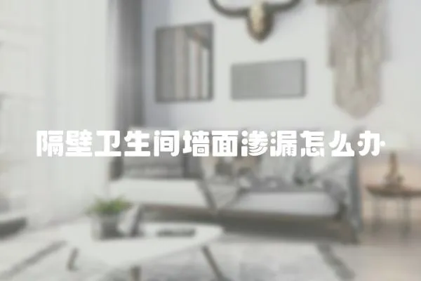 隔壁衛生間墻面滲漏怎么辦