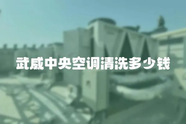 武威中央空調(diào)清洗多少錢
