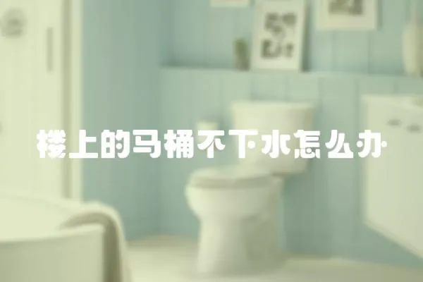 樓上的馬桶不下水怎么辦