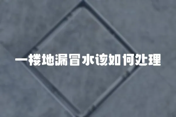 一樓地漏冒水該如何處理