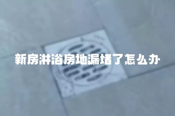 新房淋浴房地漏堵了怎么辦
