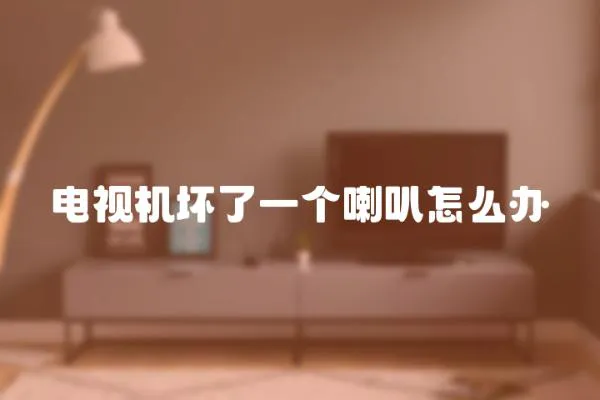 電視機壞了一個喇叭怎么辦