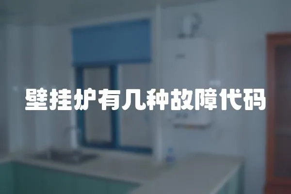 壁掛爐有幾種故障代碼
