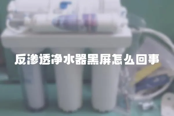 反滲透凈水器黑屏怎么回事