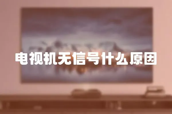 電視機(jī)無信號(hào)什么原因