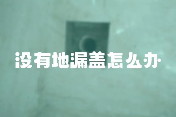 沒有地漏蓋怎么辦