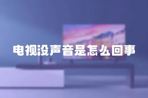 電視沒聲音是怎么回事