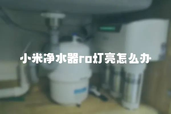 小米凈水器ro燈亮怎么辦