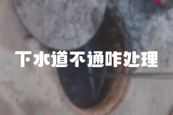 下水道不通咋處理