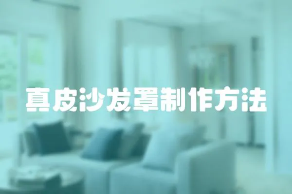 真皮沙發罩制作方法