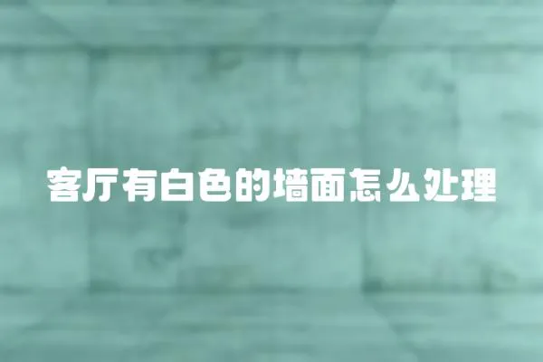 客廳有白色的墻面怎么處理