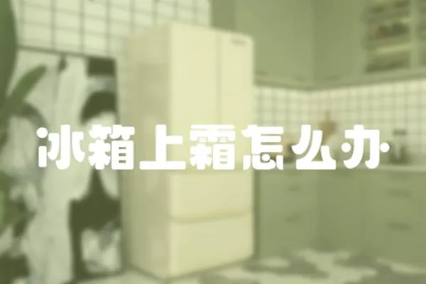 冰箱上霜怎么辦