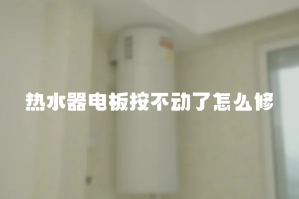 熱水器電板按不動了怎么修