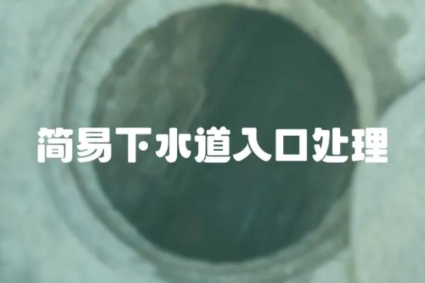 簡易下水道入口處理