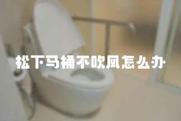 松下馬桶不吹風怎么辦