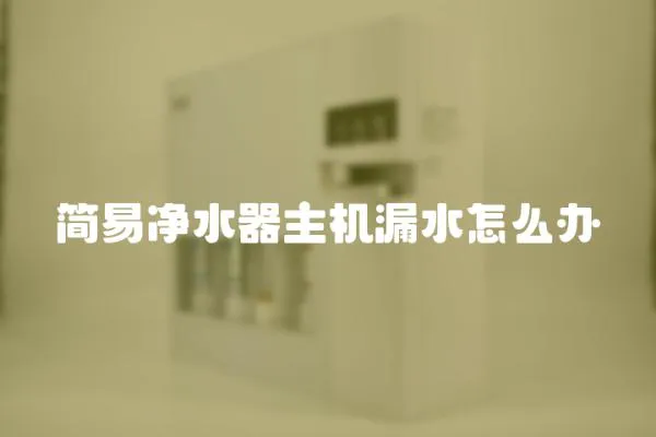 簡易凈水器主機漏水怎么辦