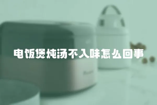 電飯煲燉湯不入味怎么回事
