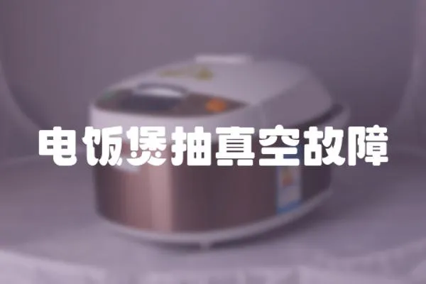 電飯煲抽真空故障