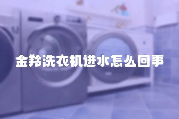 金羚洗衣機(jī)進(jìn)水怎么回事